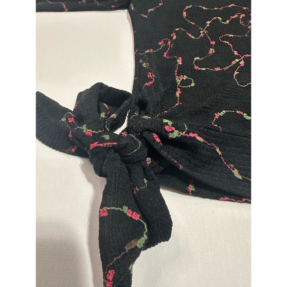 Vintage Good Clothes Classics Womens Black Blouse with embroidery - Large - Picture 9 of 14